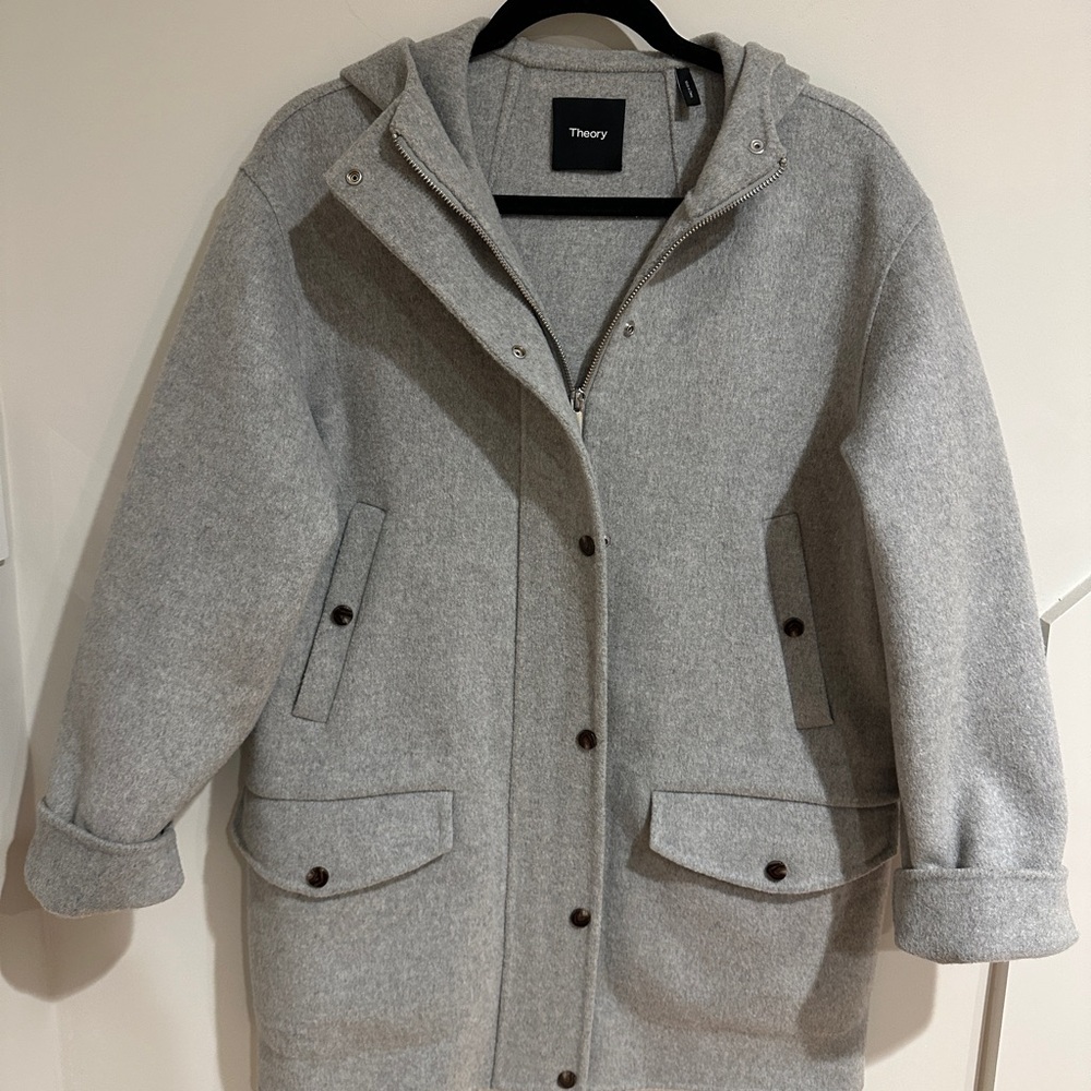 Theory Parka in Double-Face Wool-Cashmere - Picture 4 of 9